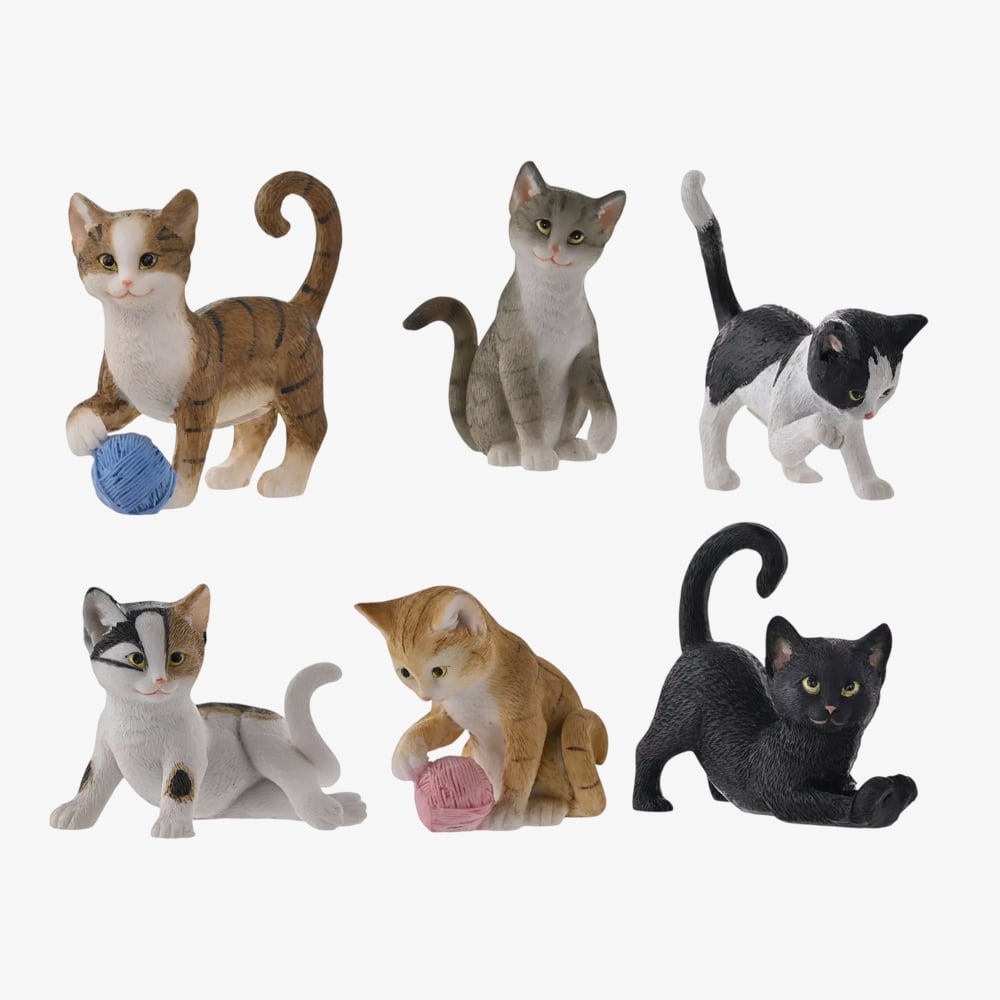 Best Of Breed 6 Piece Mini Cat Figurines BB687