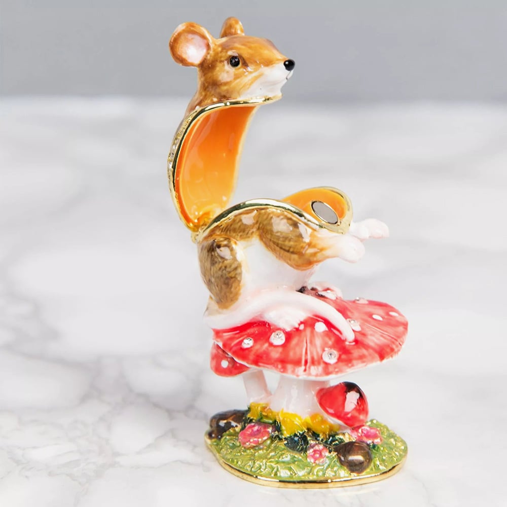 Treasured Trinkets Mouse On Toadstool Trinket Box 15233