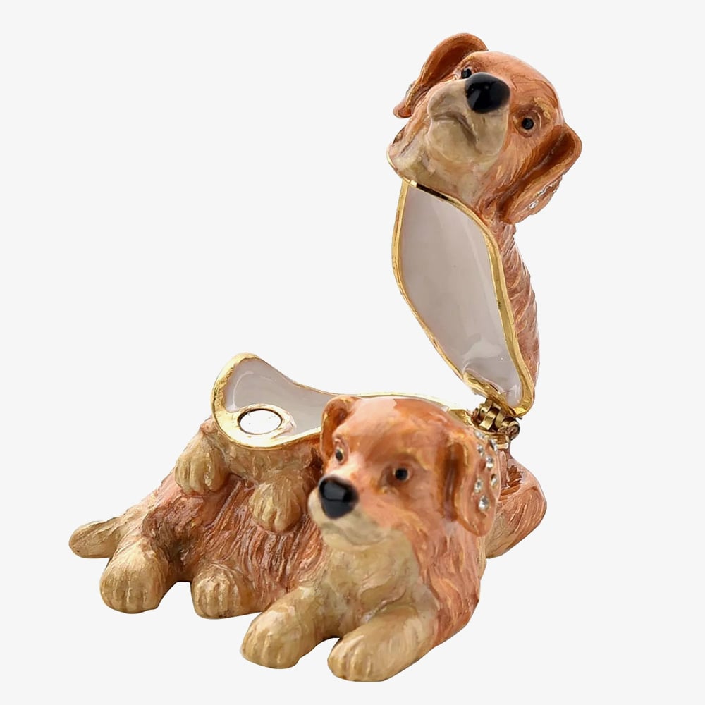 Treasured Trinkets Pair Of Puppies Trinket Box 15722