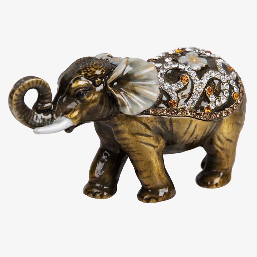 Treasured Trinkets Embellished Elephant Trinket Box 14706