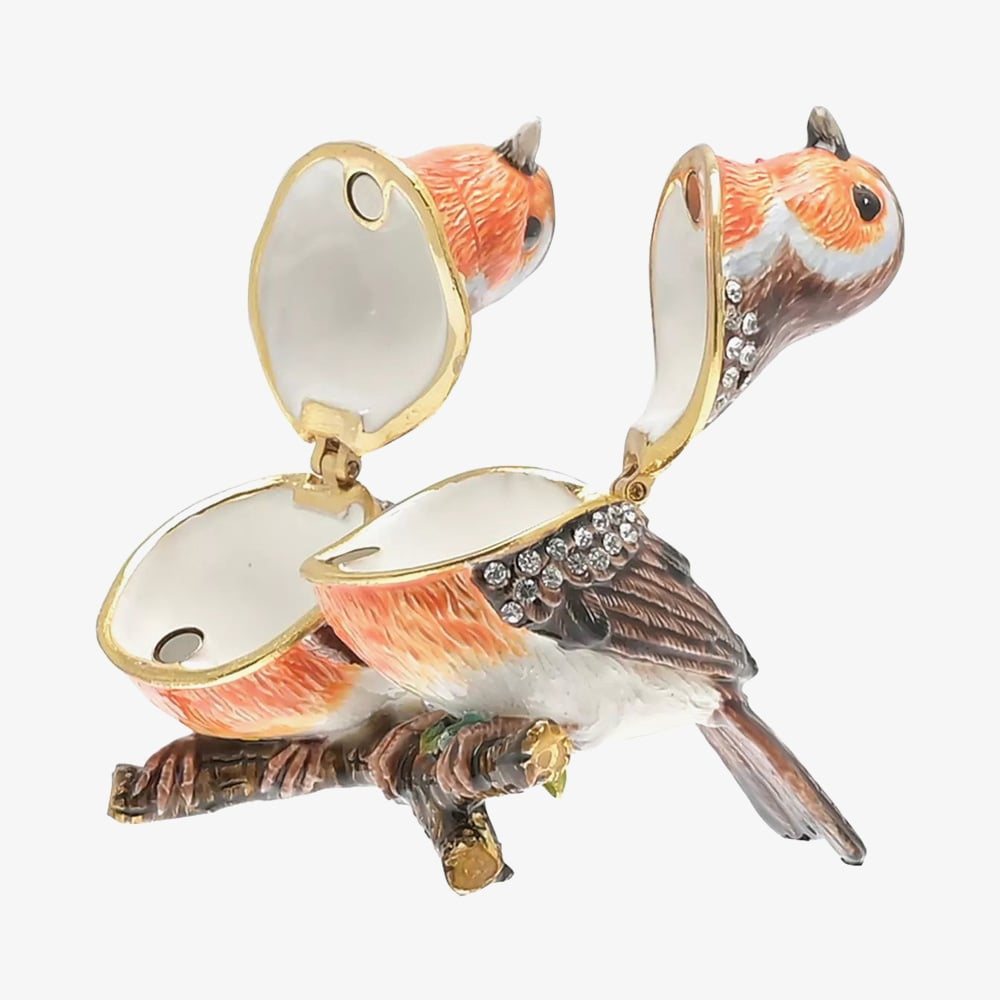 Treasured Trinkets Pair Of Robins Trinket Box 15734