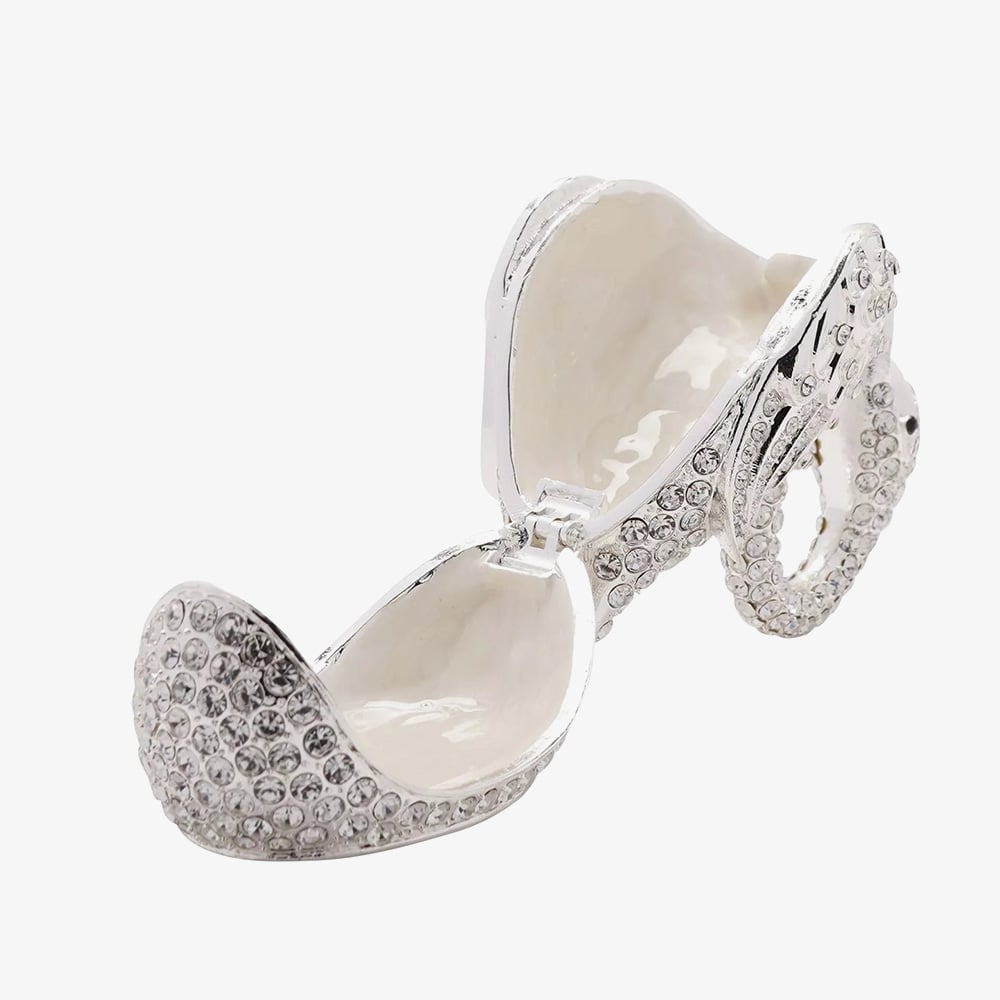 Treasured Trinkets Crystal Swan Trinket Box 15786