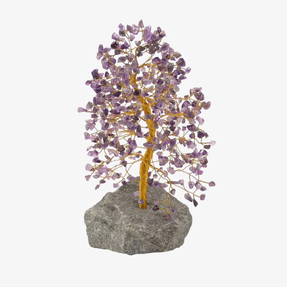 Large Amethyst Gemstone Tree Relax Ornament SP3322