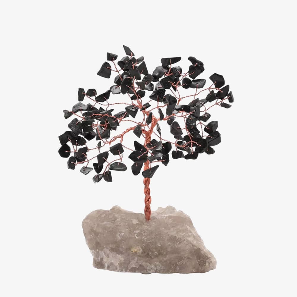 Small Black Tourmaline Gemstone Tree Ornament SP3315