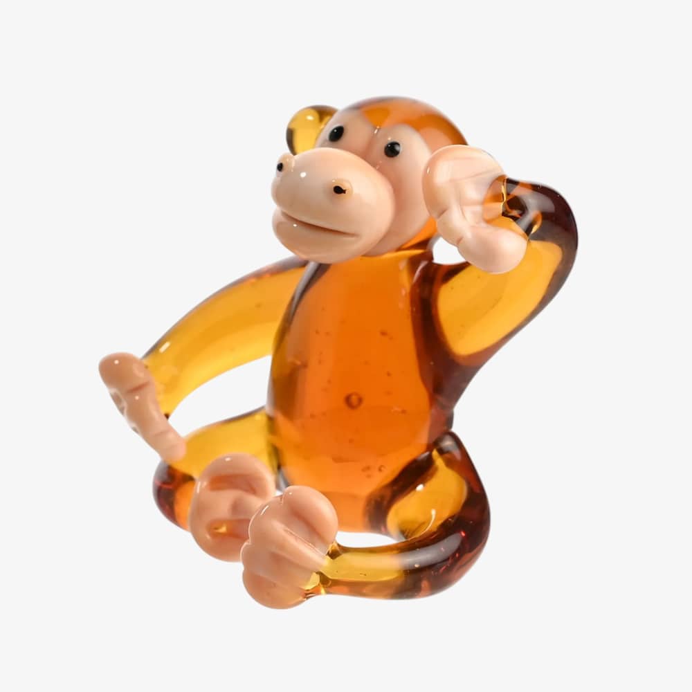 Miniature Glass Monkey Figurine 69579