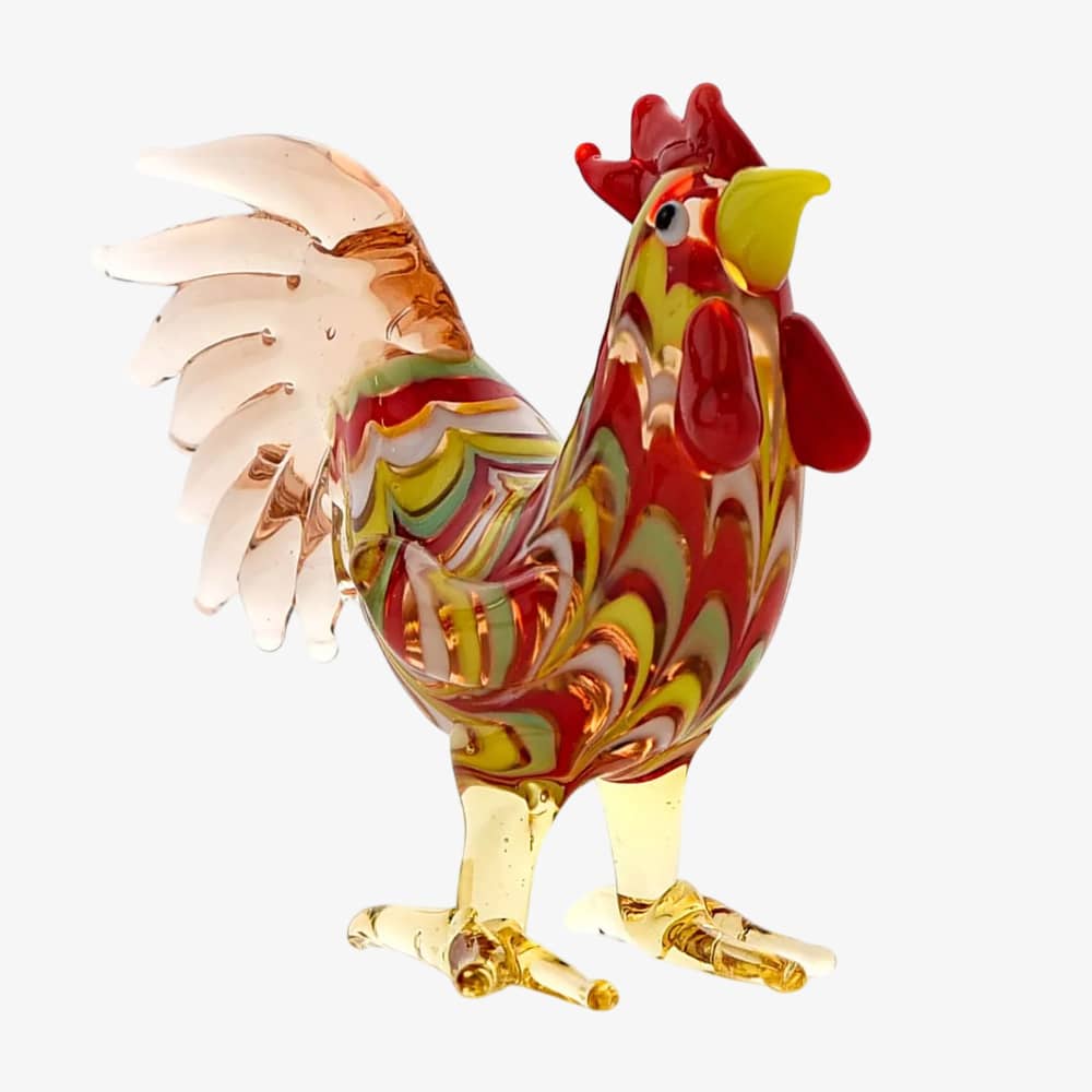 Glass Rooster Figurine 63207