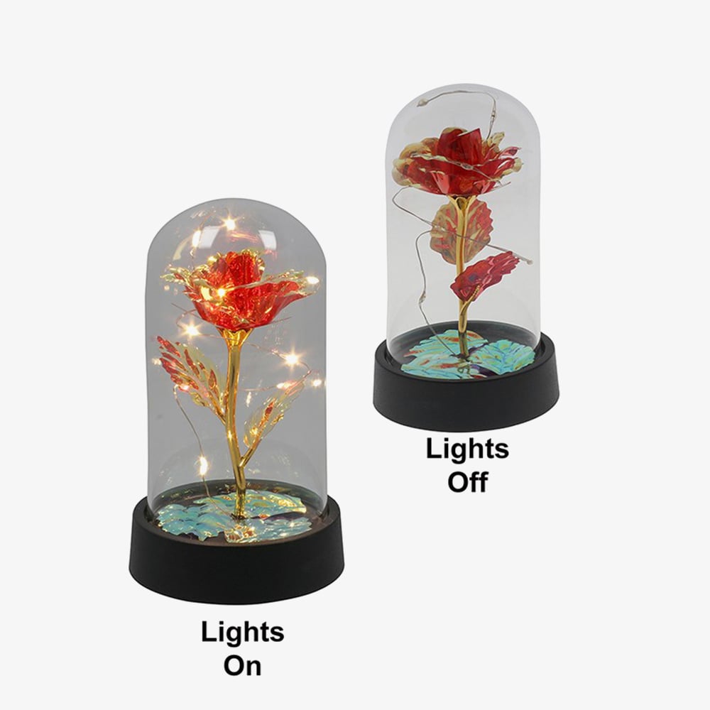Radiant Rose LED Dome Red Ornament 345680