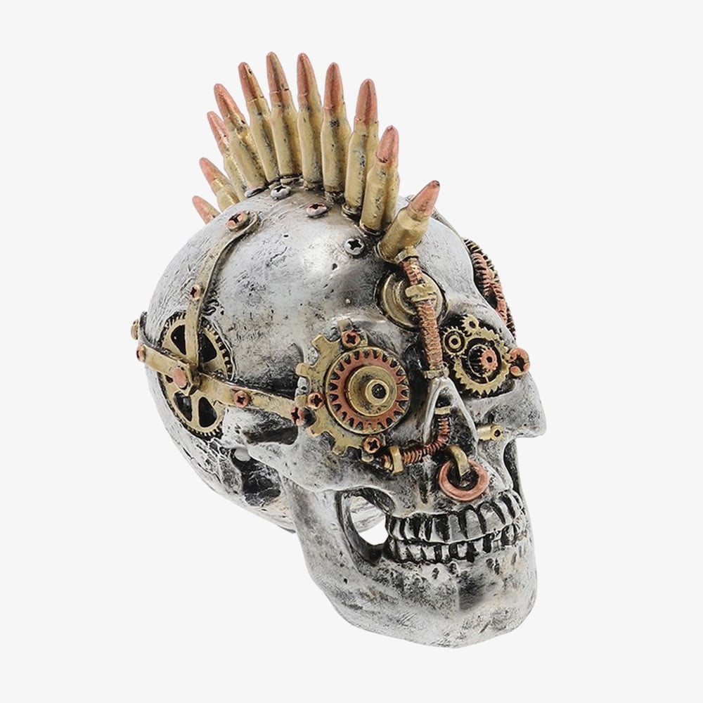Steampunk Skull With Mohawk Ornament 351221
