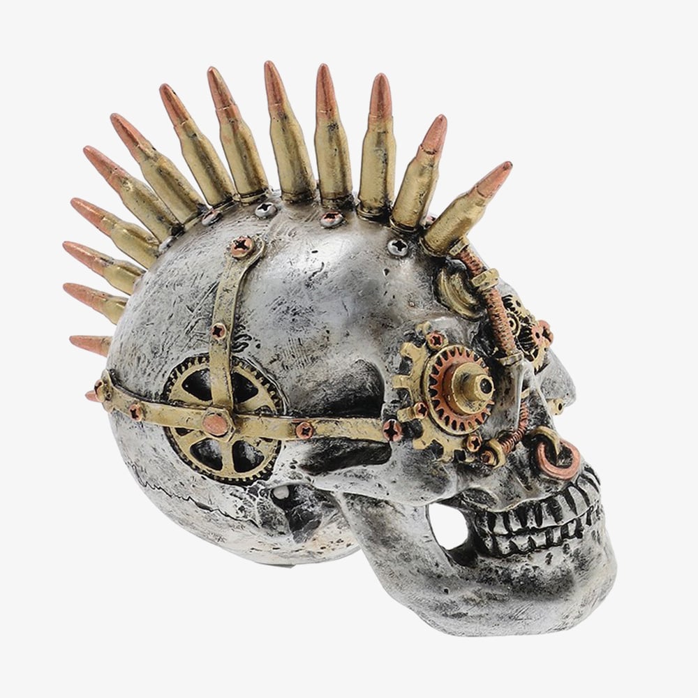 Steampunk Skull With Mohawk Ornament 351221