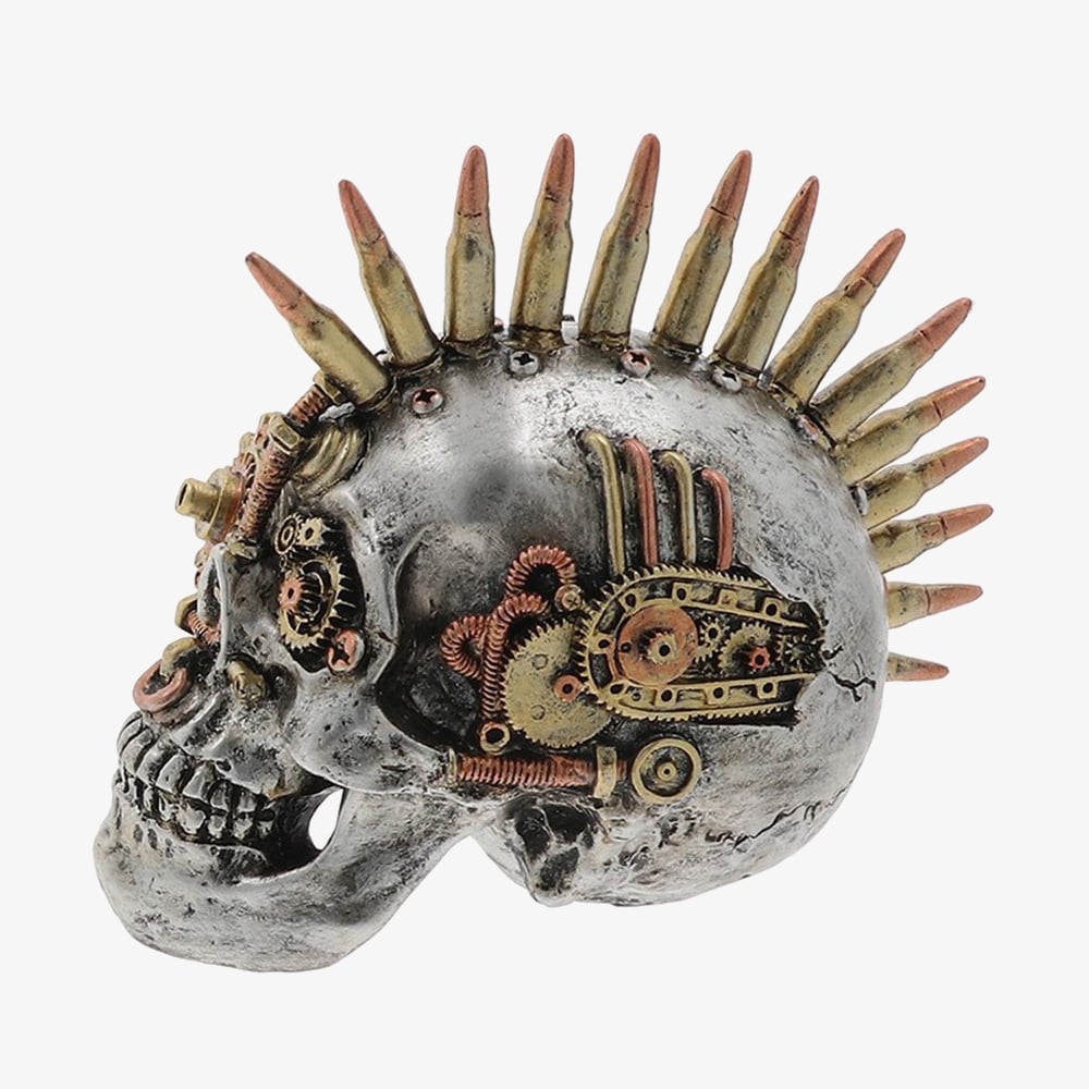 Steampunk Skull With Mohawk Ornament 351221