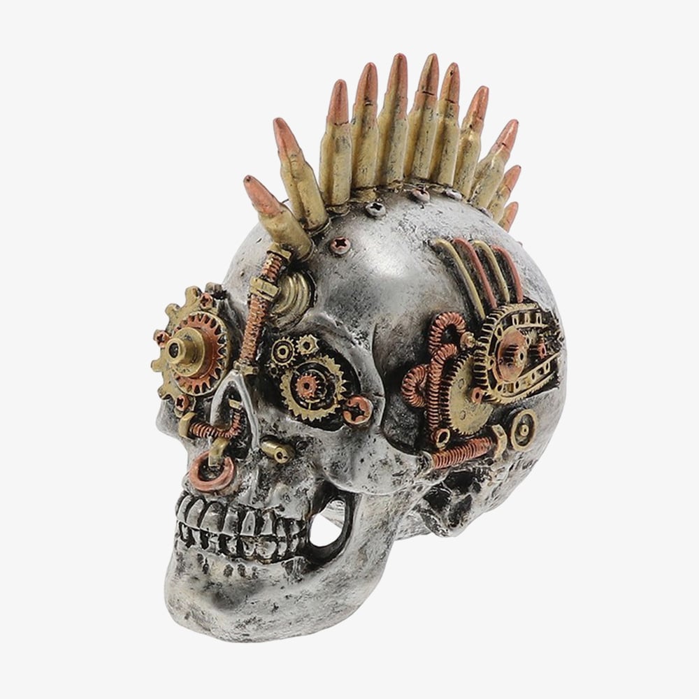 Steampunk Skull With Mohawk Ornament 351221