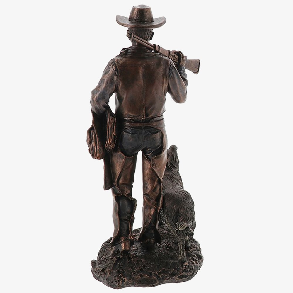Bronze Cowboy And Dog Figurine 352530