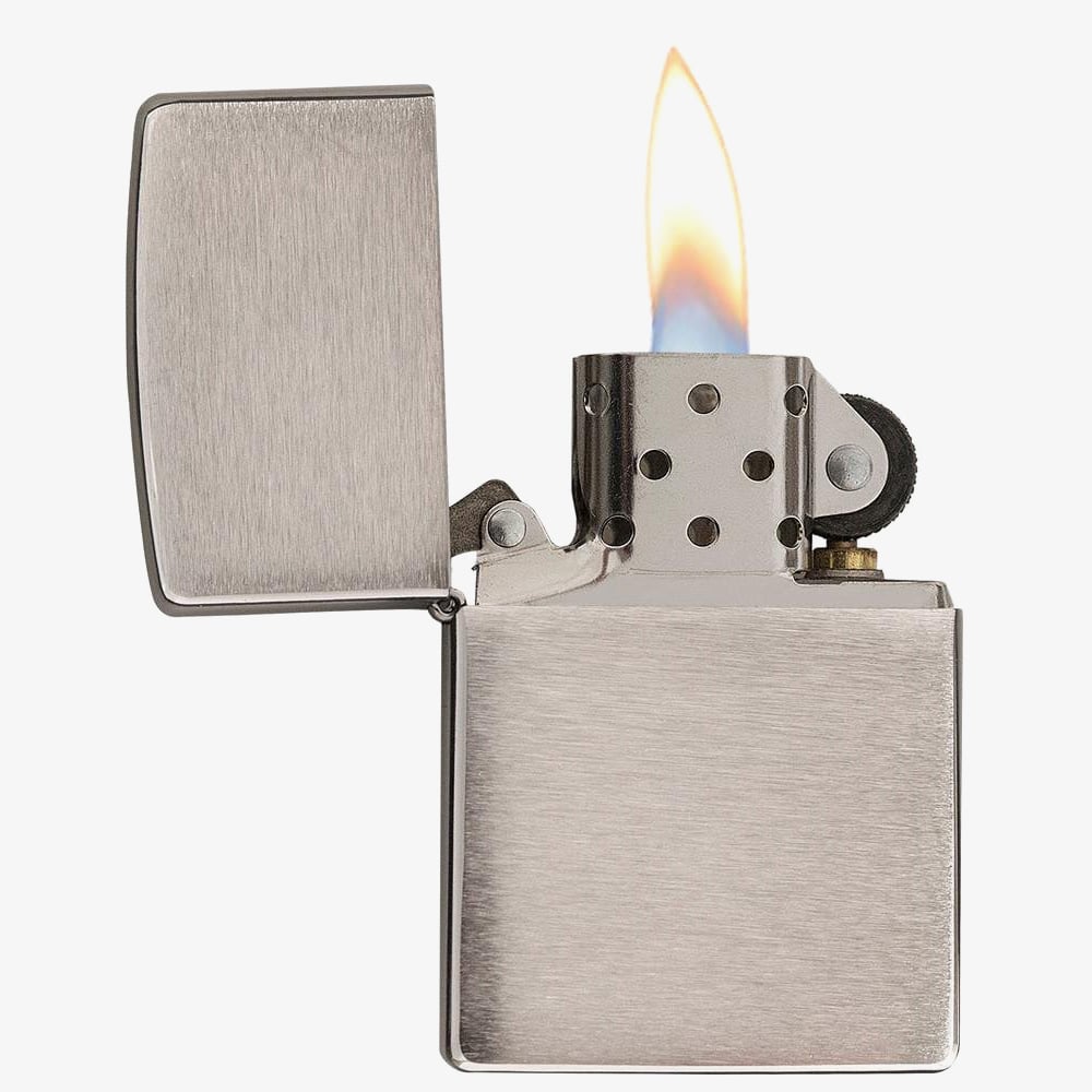 Zippo Brush Finish Chrome Lighter 200-020274
