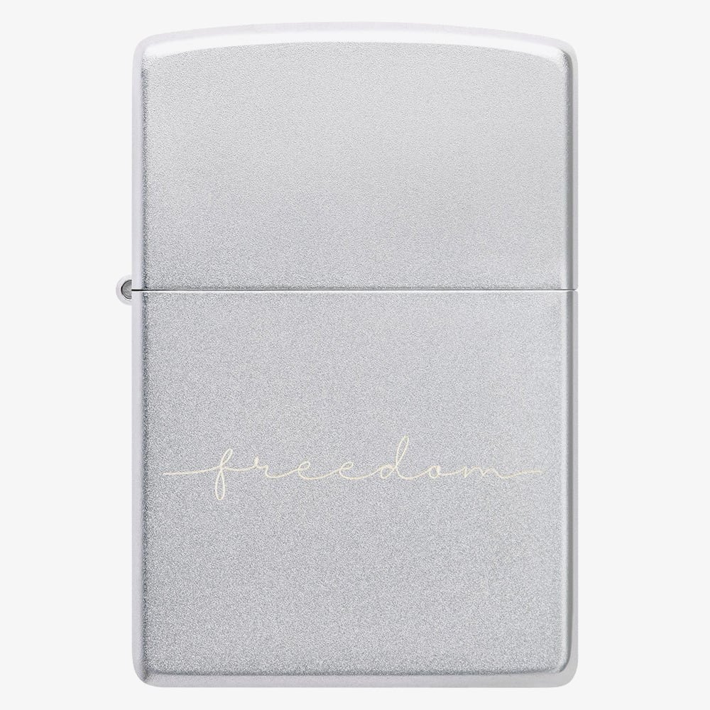 Zippo Freedom Satin Chrome Lighter 46358
