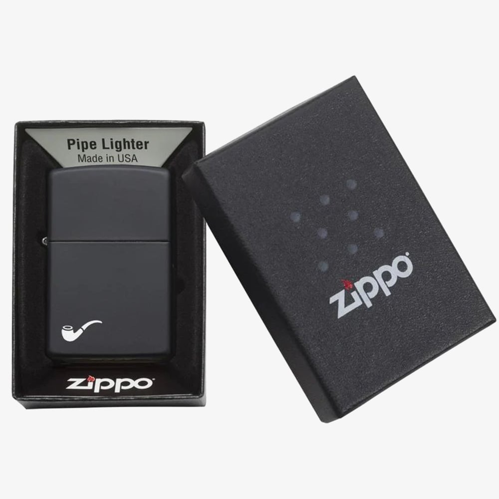 Zippo Matte Black Pipe Design Lighter 218PL-000044