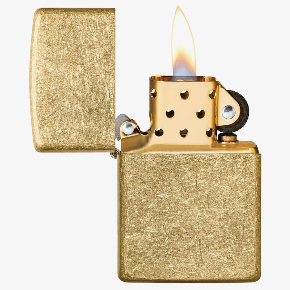Zippo Tumbled Brass Lighter 49477