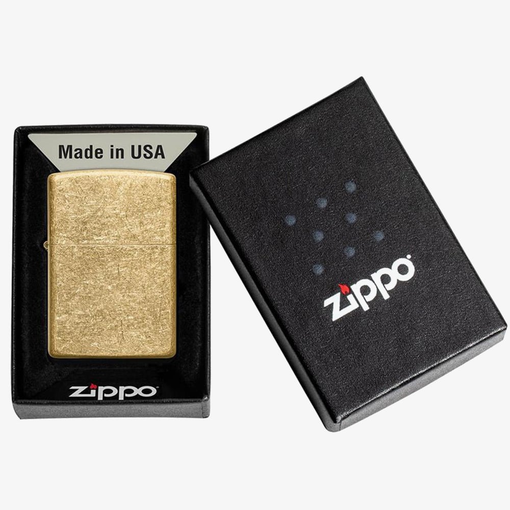 Zippo Tumbled Brass Lighter 49477
