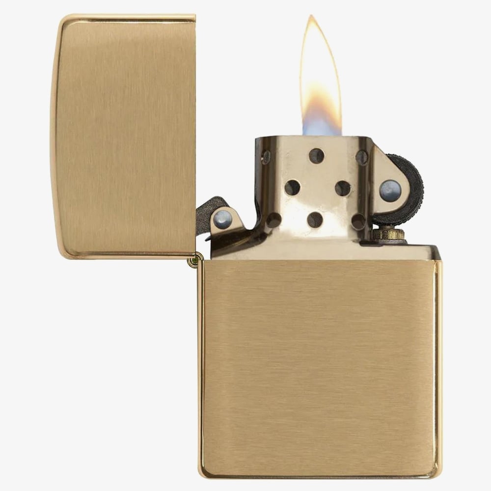 Zippo Armor Brushed Brass Lighter 168-000018