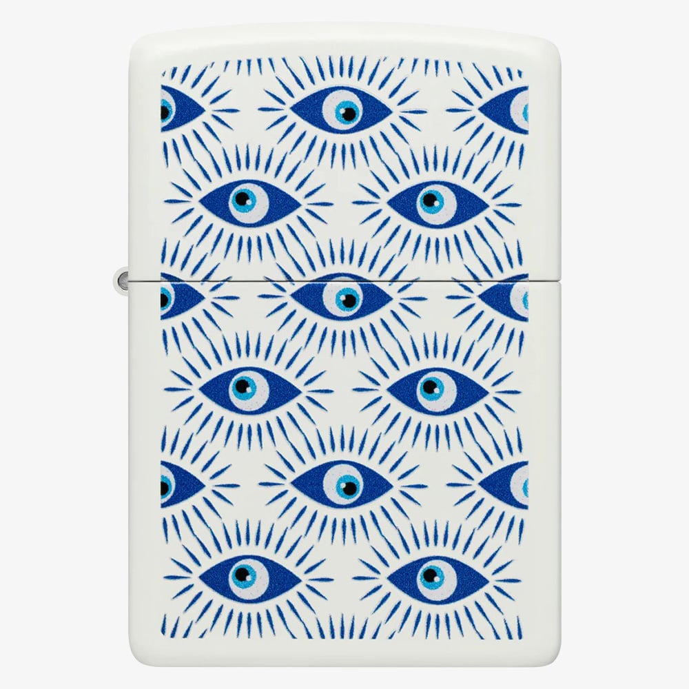Zippo Matte White Evil Eye Lighter 46622
