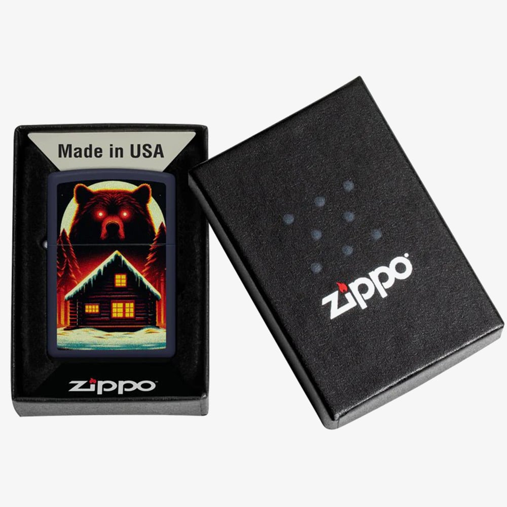Zippo Matte Navy Cabin Design Lighter 46613