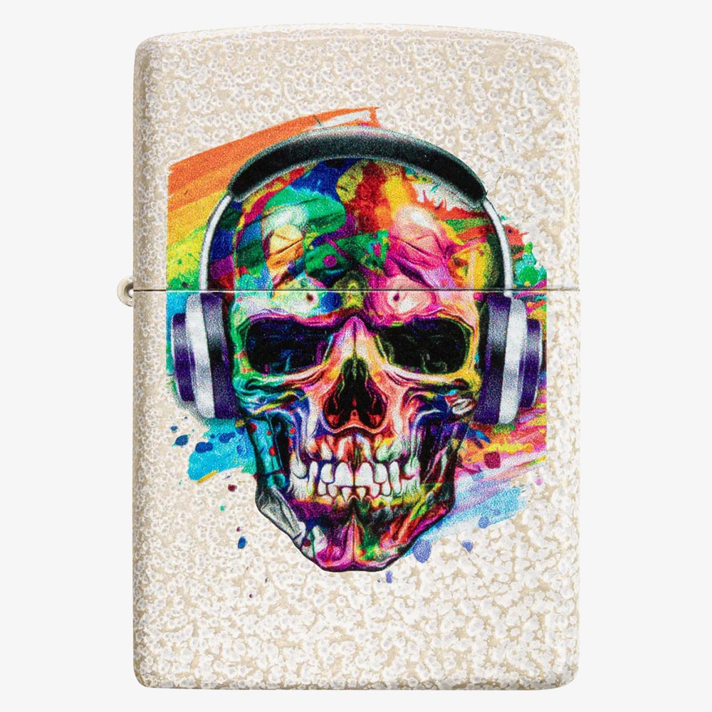 Zippo Skull Headphones Design Lighter 49904