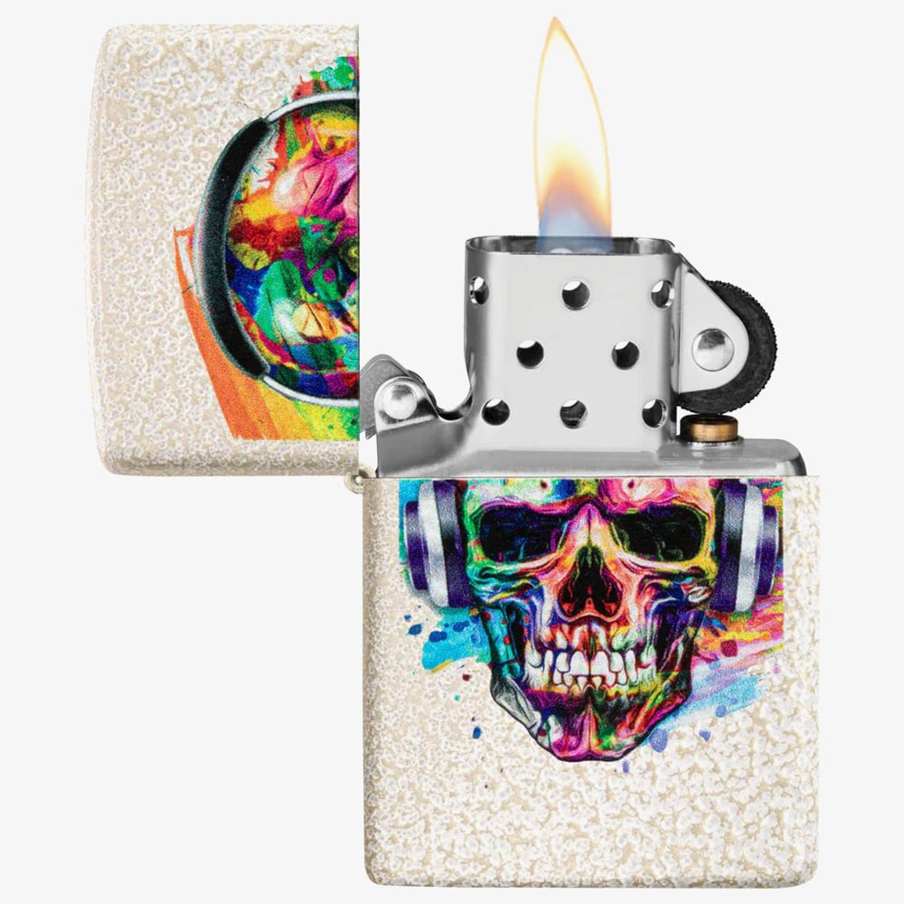 Zippo Skull Headphones Design Lighter 49904