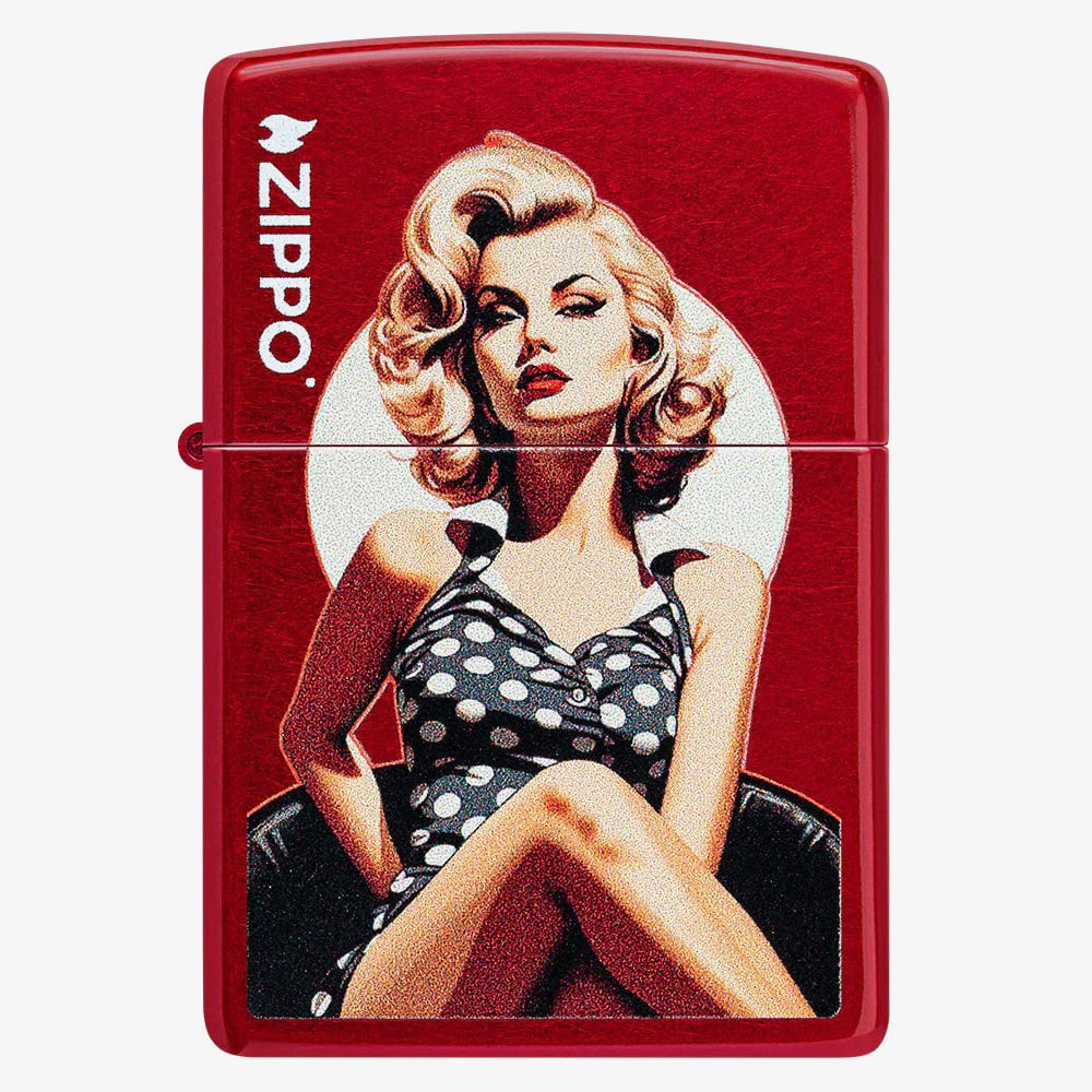 Zippo Red Vintage Pinup Design Lighter 46331