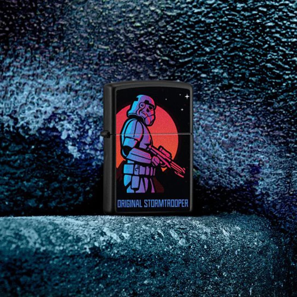 Zippo Original Stormtrooper Moon Black Matte Lighter 218-125177