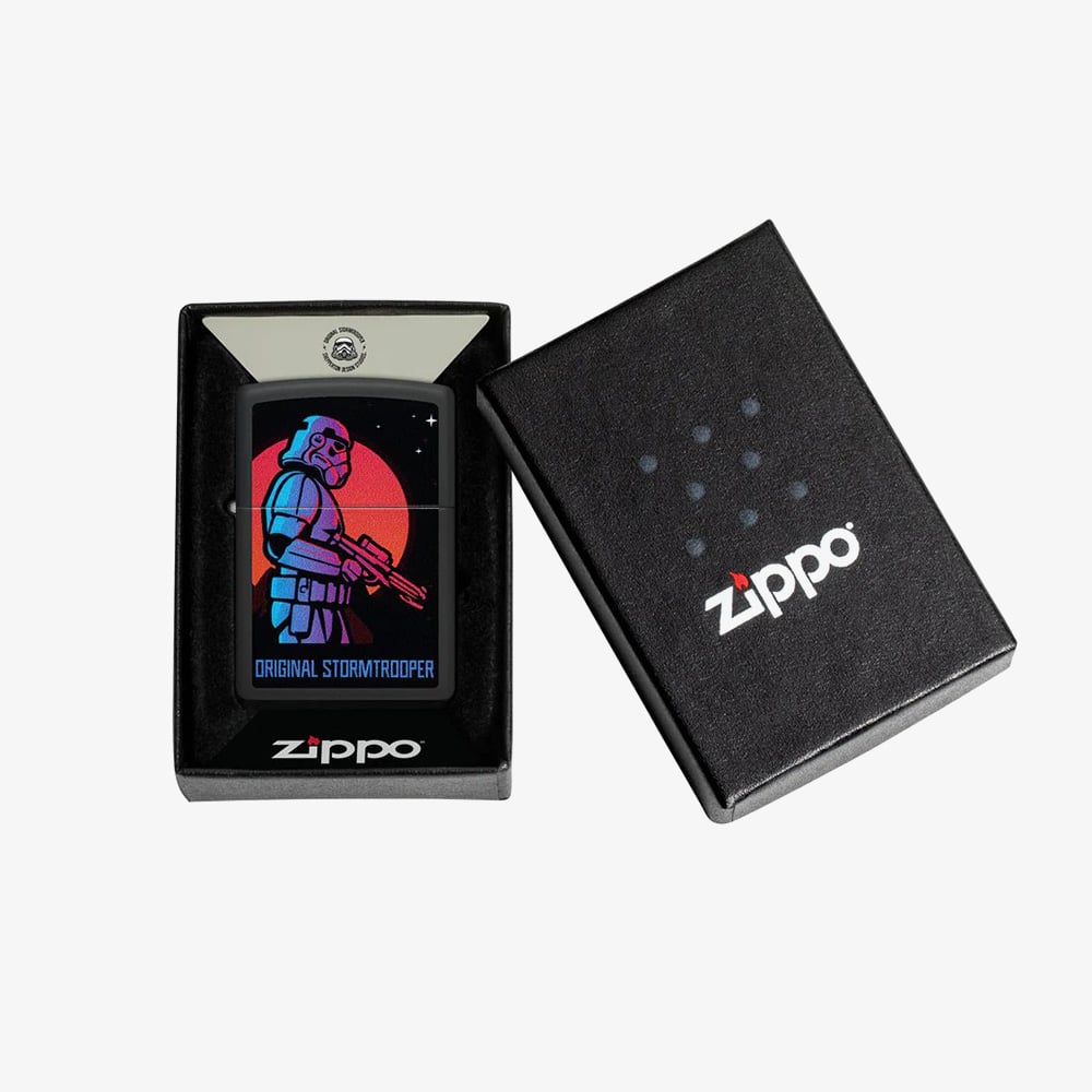 Zippo Original Stormtrooper Moon Black Matte Lighter 218-125177
