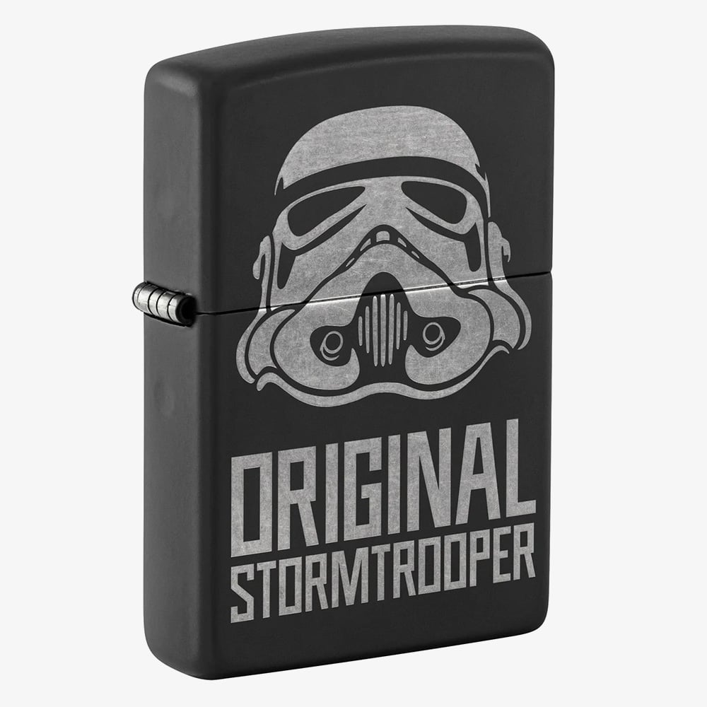 Zippo Original Stormtrooper Black Matte Engraved Lighter 218C-125179