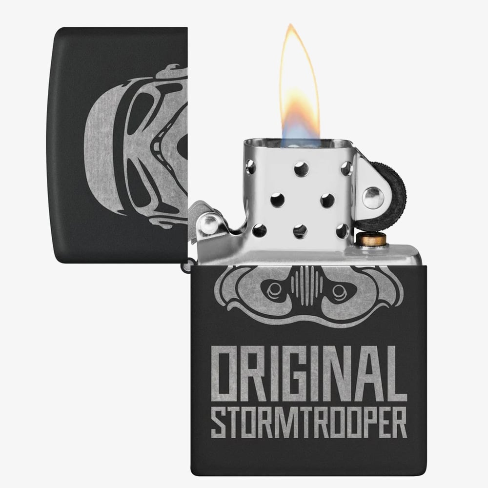 Zippo Original Stormtrooper Black Matte Engraved Lighter 218C-125179