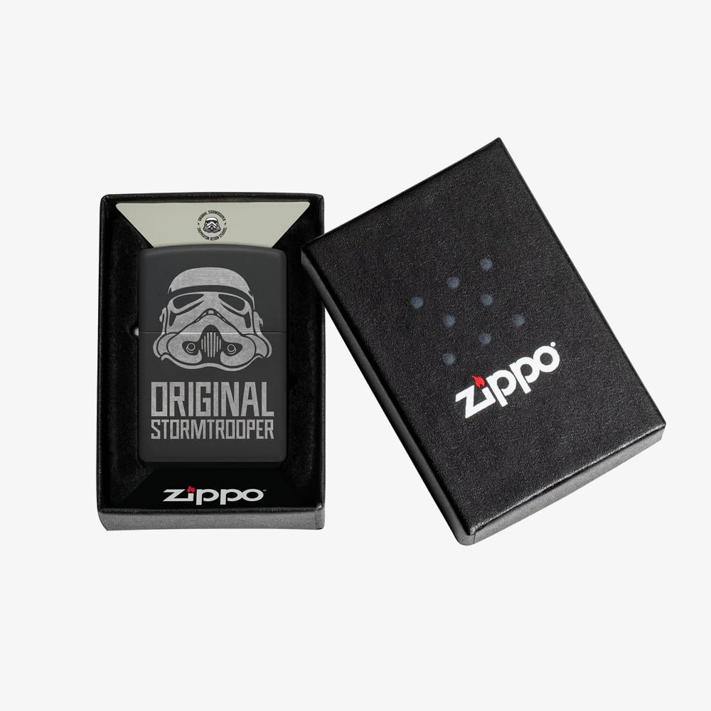 Zippo Original Stormtrooper Black Matte Engraved Lighter 218C-125179
