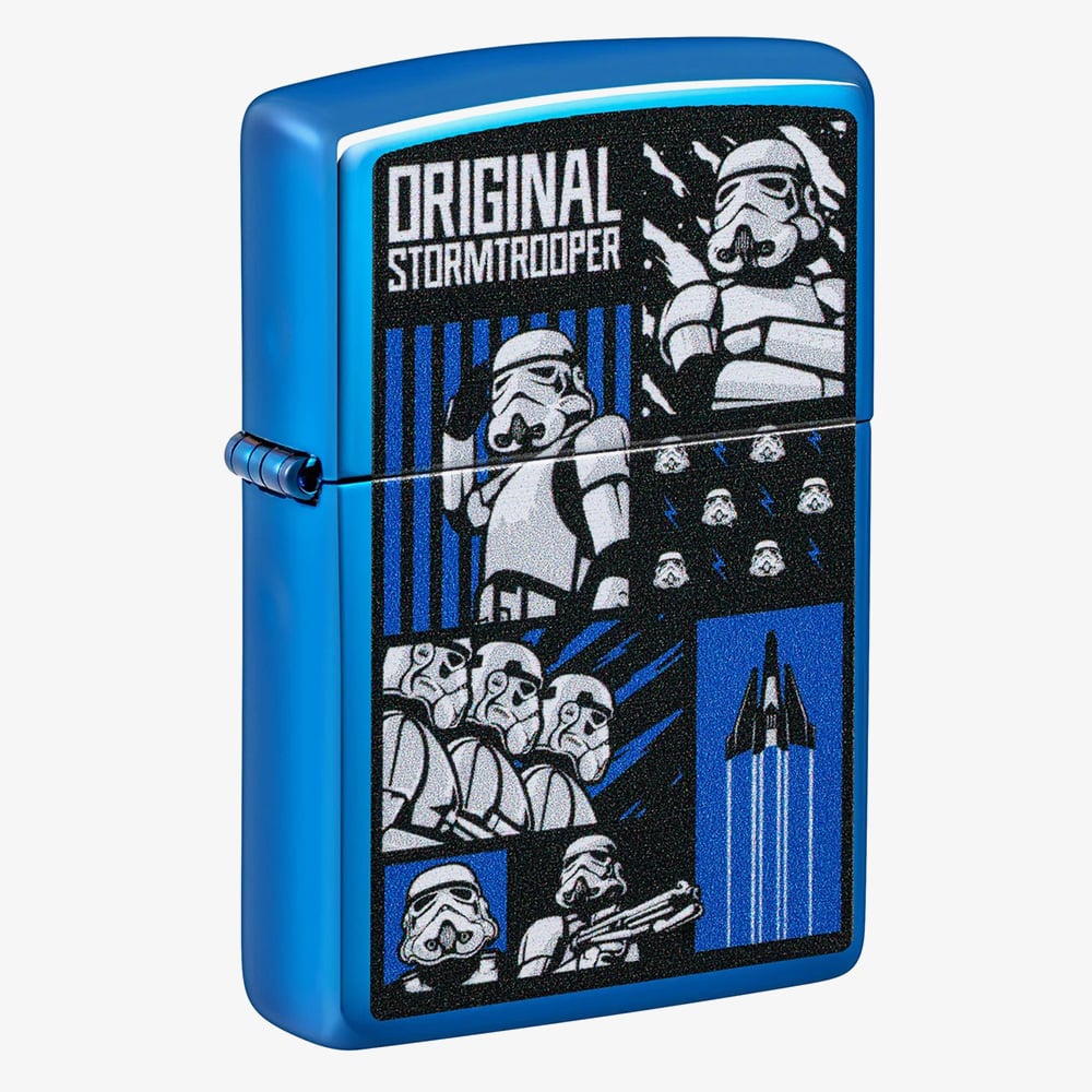 Zippo Original Stormtrooper Collage Blue Polish Lighter 20446-125183