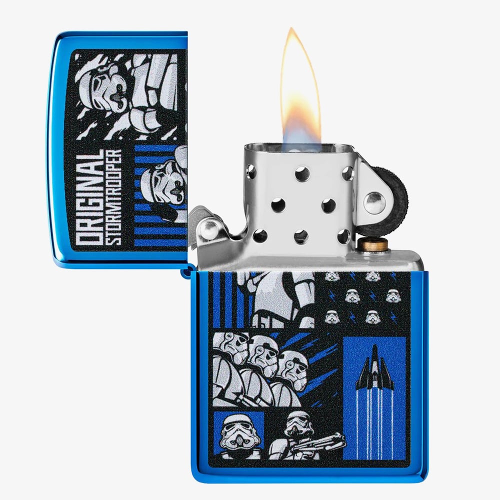 Zippo Original Stormtrooper Collage Blue Polish Lighter 20446-125183