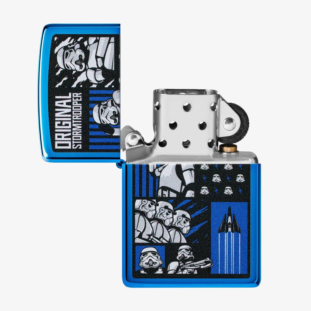 Zippo Original Stormtrooper Collage Blue Polish Lighter 20446-125183