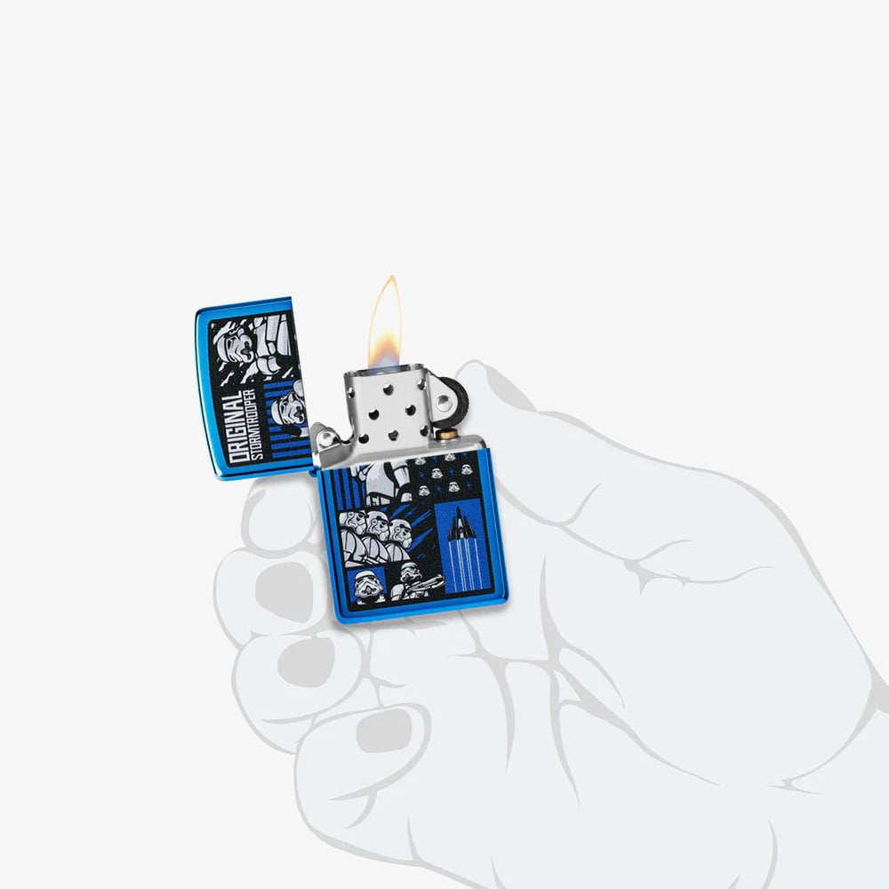 Zippo Original Stormtrooper Collage Blue Polish Lighter 20446-125183