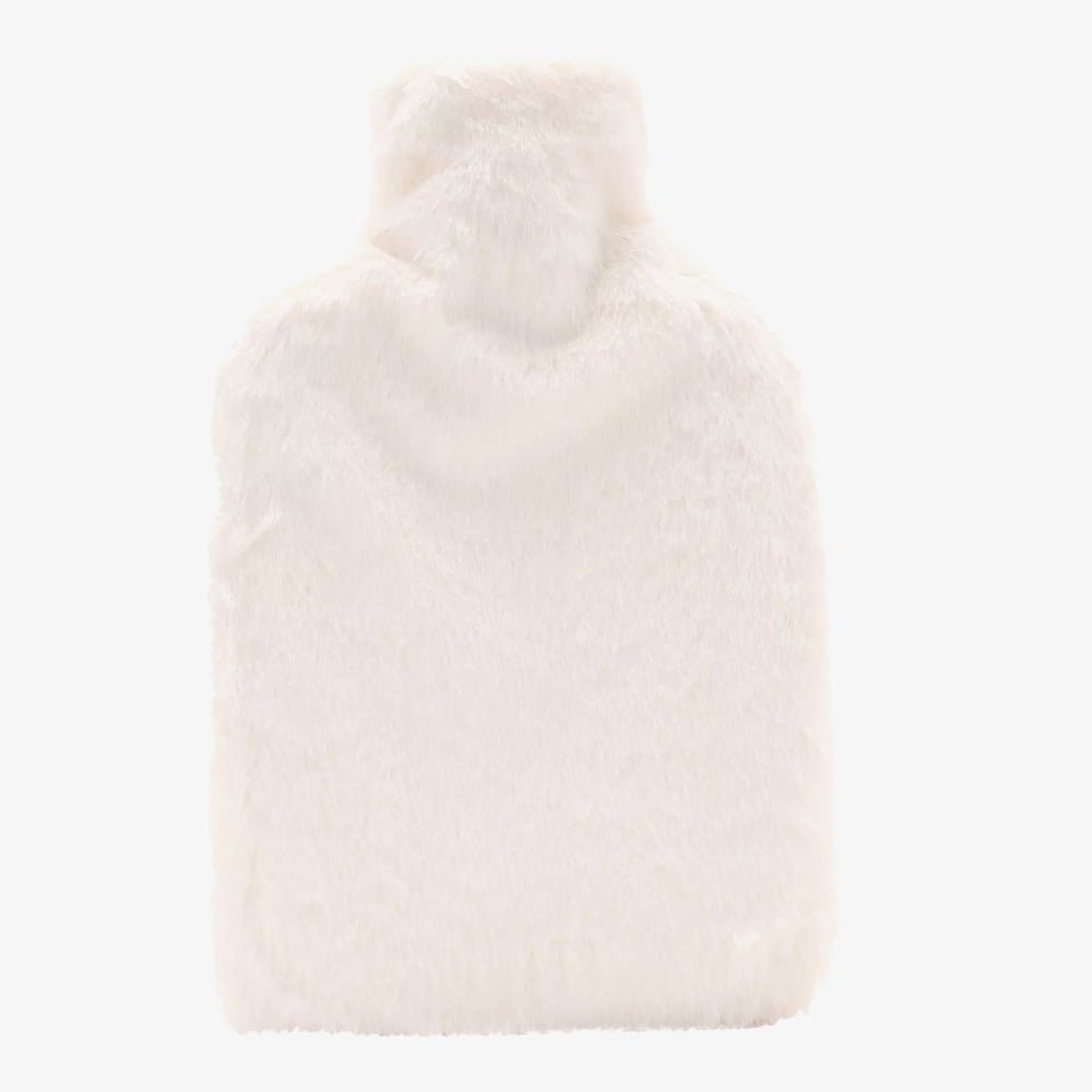 Sophia Faux Fur White 1.7L Muff Hot Water Bottle SP3661