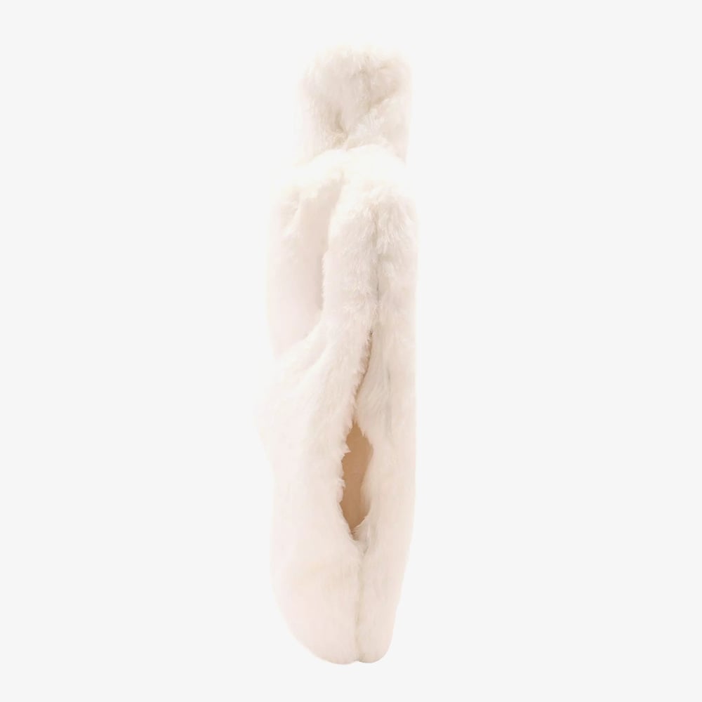 Sophia Faux Fur White 1.7L Muff Hot Water Bottle SP3661