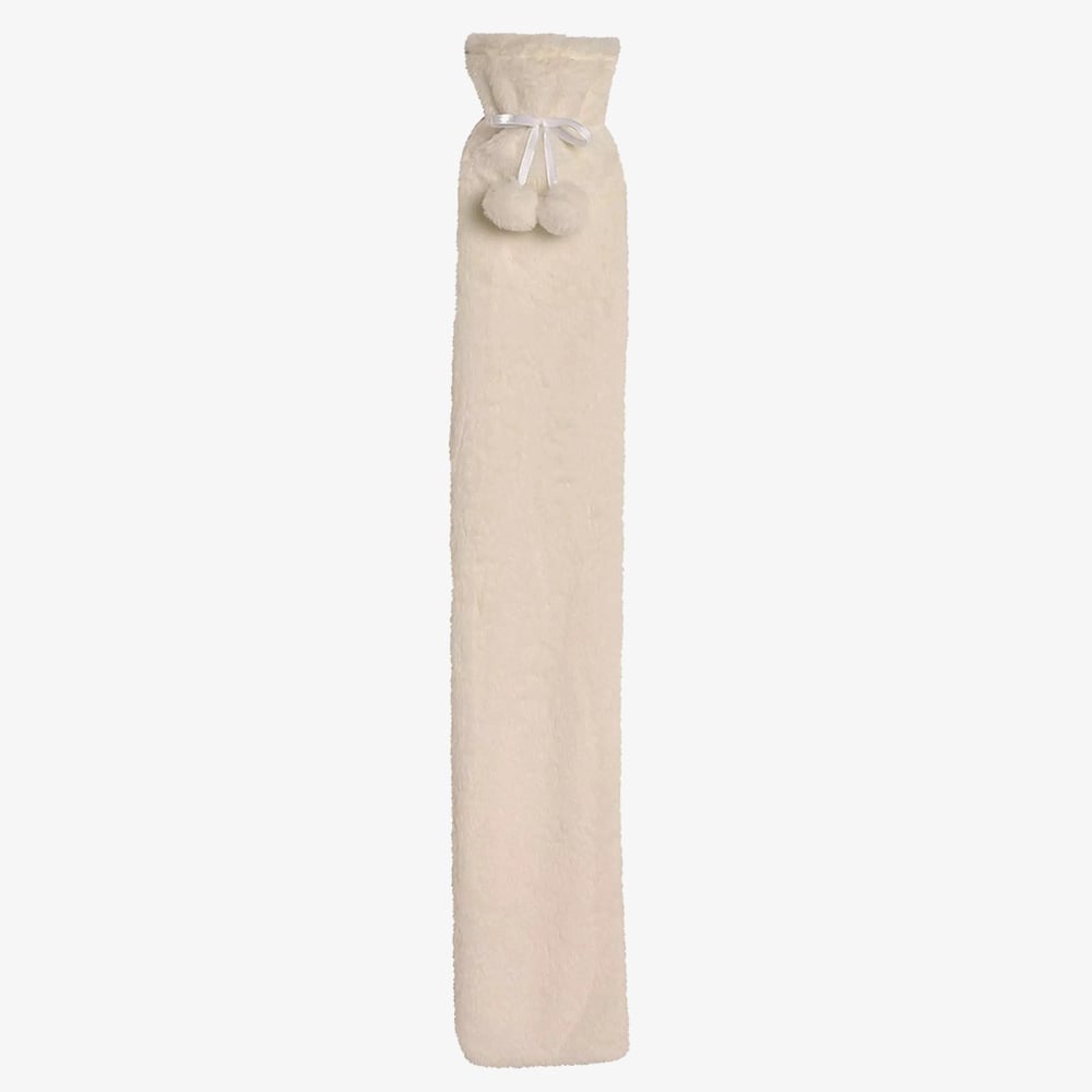 Sophia Faux Fur White 1.7L Long Hot Water Bottle SP3665