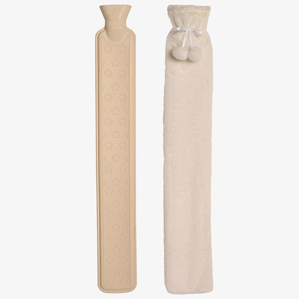 Sophia Faux Fur White 1.7L Long Hot Water Bottle SP3665