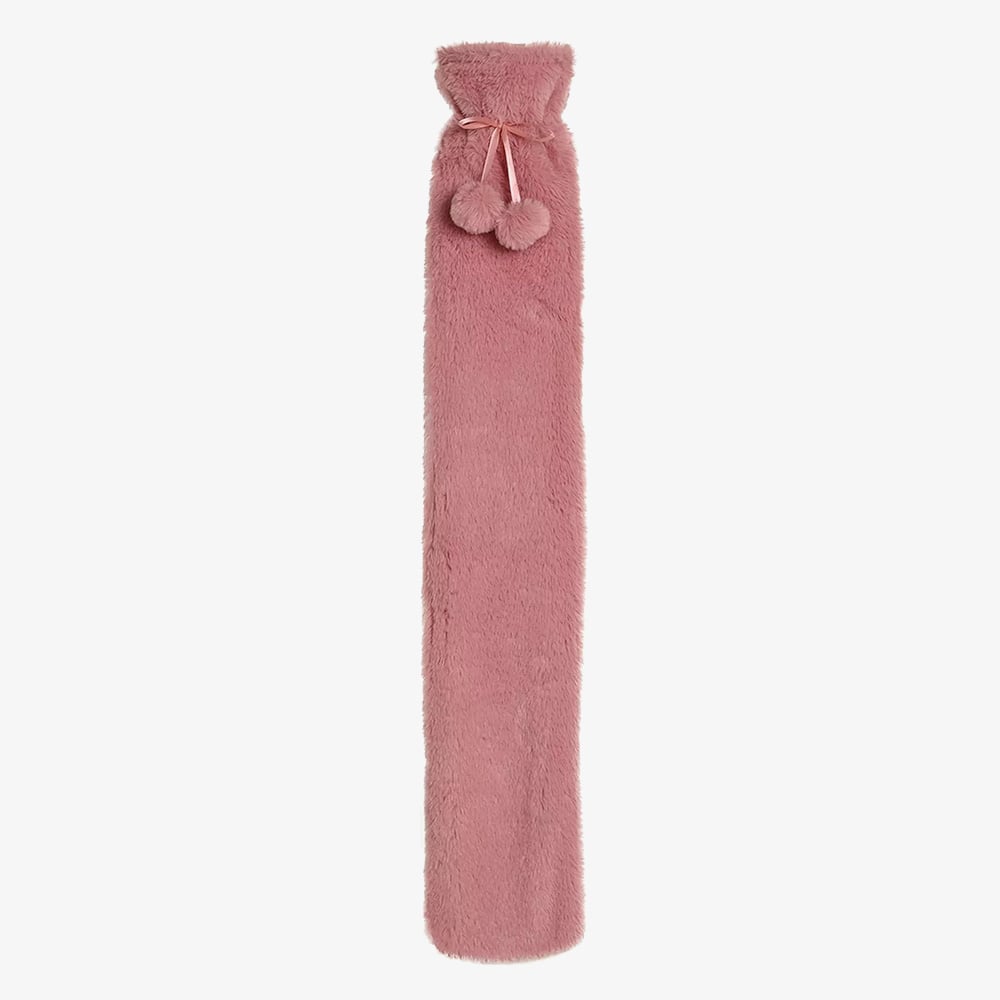 Sophia Faux Fur Pink 1.7L Long Hot Water Bottle SP3663