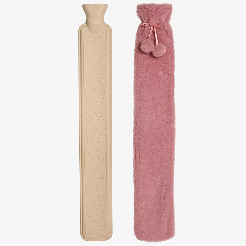 Sophia Faux Fur Pink 1.7L Long Hot Water Bottle SP3663