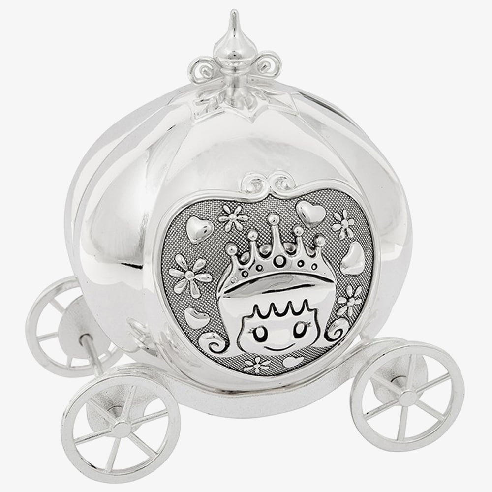 Silver Plated Pumpkin Princess Money Box 201658