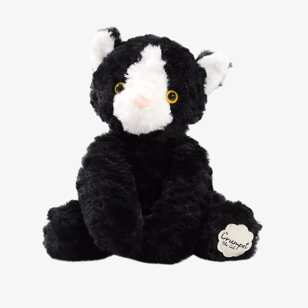 Crumpet The Cat Black &amp; White Soft Toy SOF161