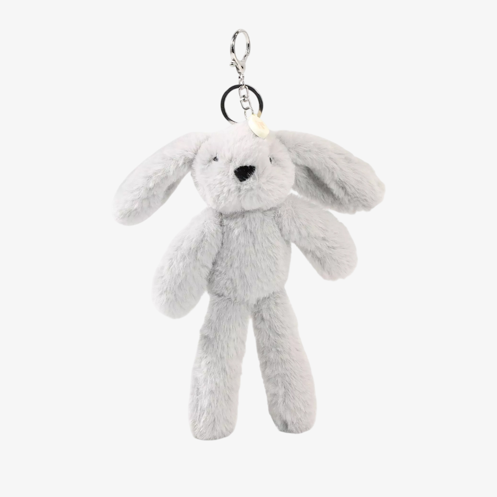 Theo The Bunny Grey Plush Keyring SOF141