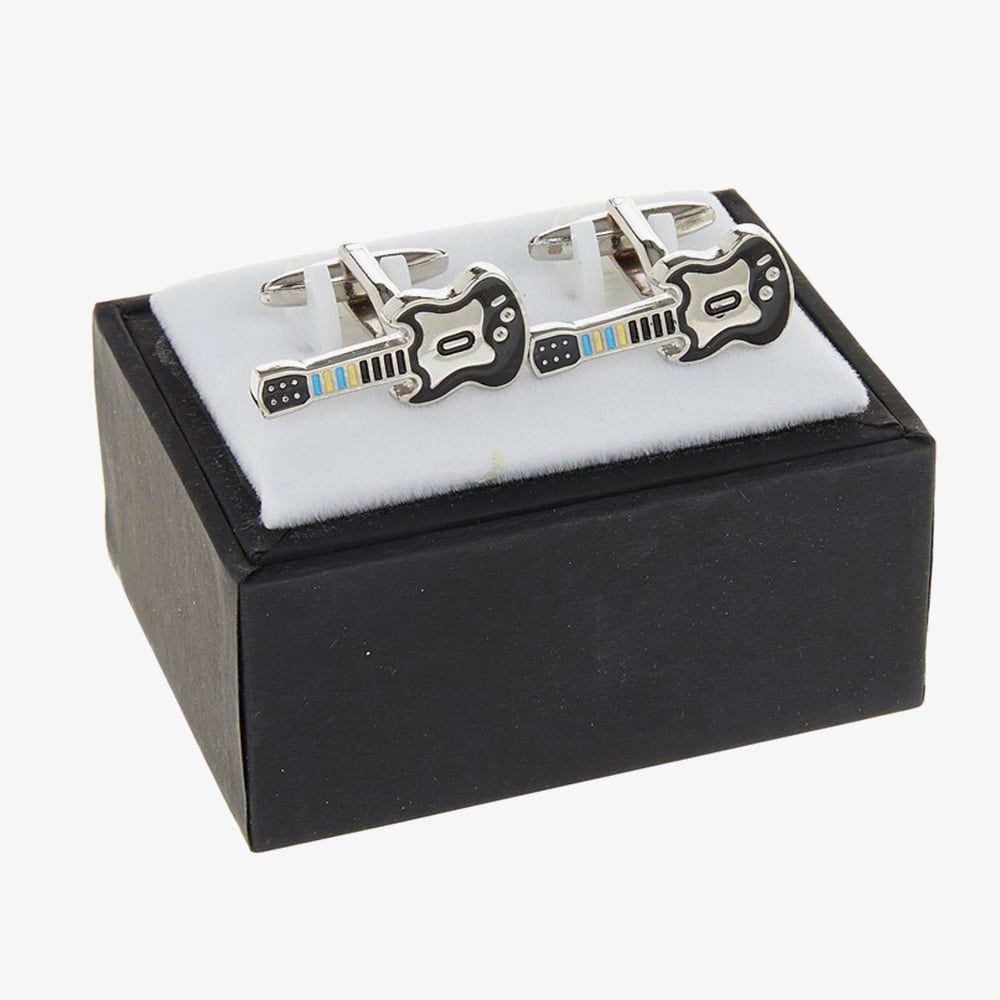 Equilibrium Silver Plated Guitar Cufflinks 54980
