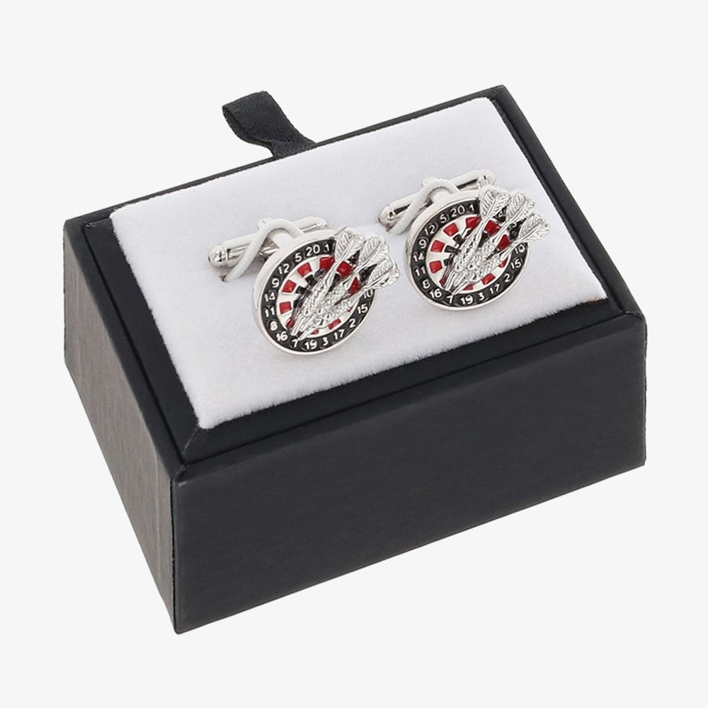 Equilibrium Silver Plated Darts Cufflinks 359591