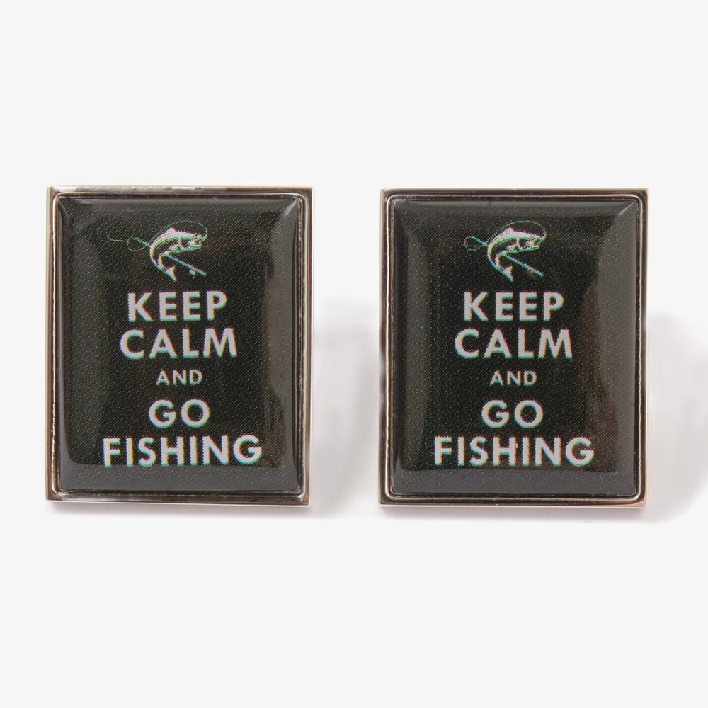 Keep Calm And Go Fishing Cufflinks 90-1546