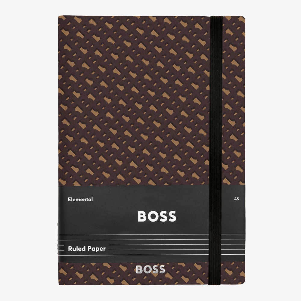 BOSS Monogram Camel Lined A5 Notebook HNH412XL