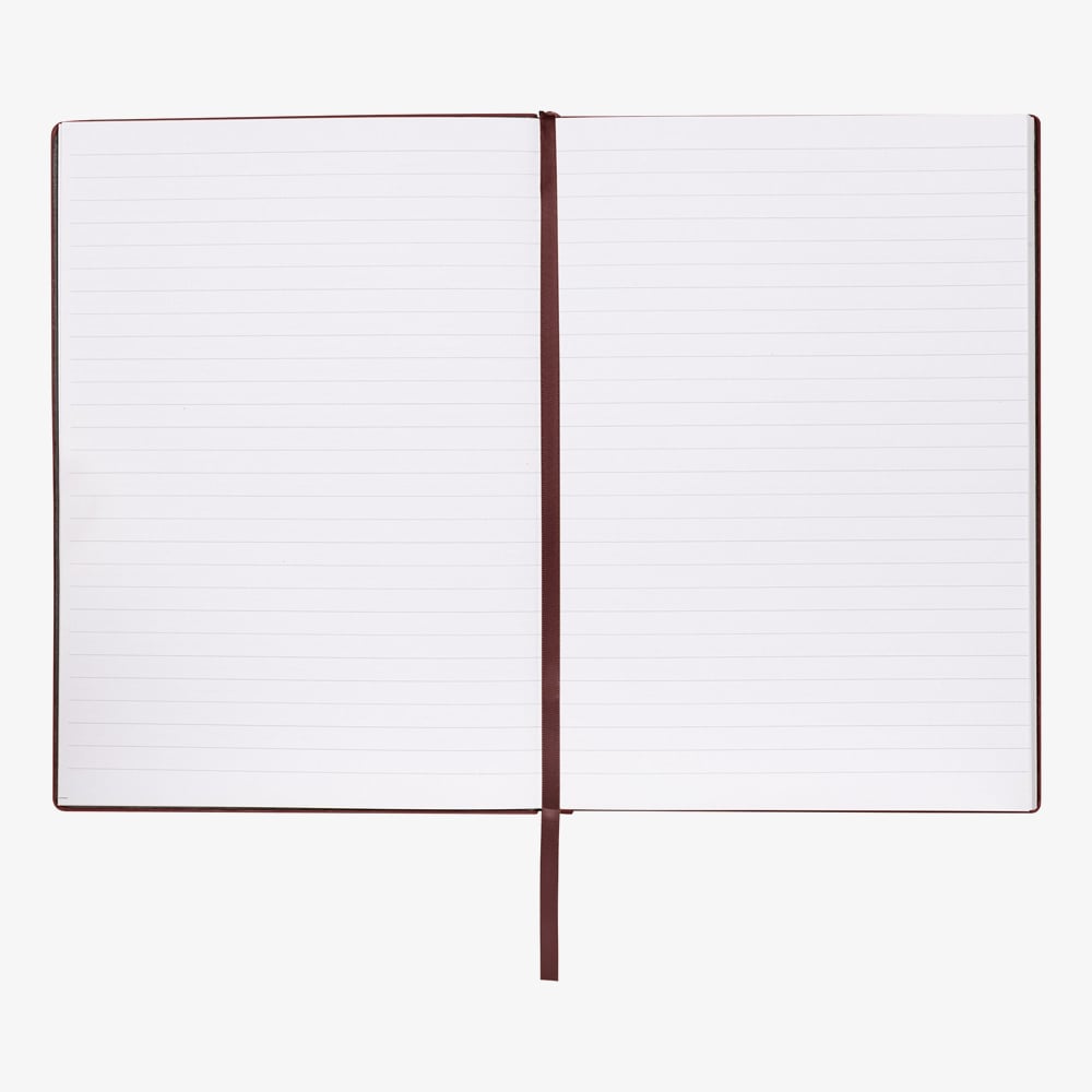 BOSS Checkered Burgundy Lined A5 Notebook HNH624RL
